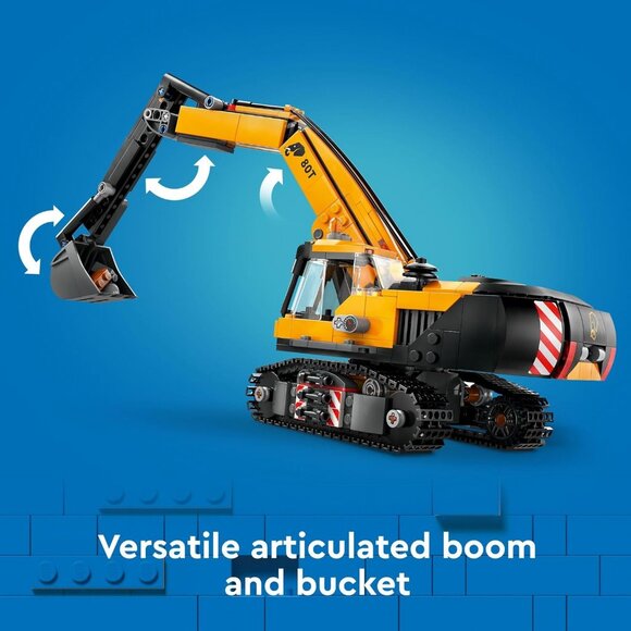 NEW Lego City Construction Excavator Toy Building Set 60420 Truck Playset 633-pi - Picture 4 of 14